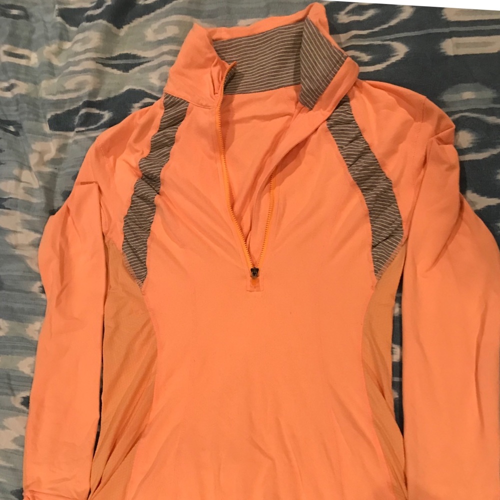 Neon orange lululemon long sleeve